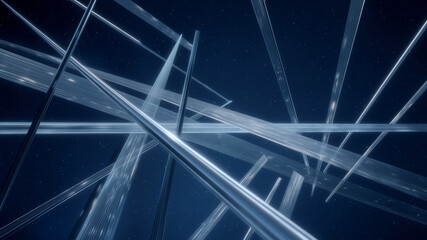 Poster - abstract blue background with stars