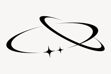 Wall Mural - abstract cosmic rings with stars vector