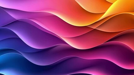 Poster - Colorful flowing waves create a vibrant backdrop for creative projects and digital art