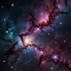 night sky with stars and clouds