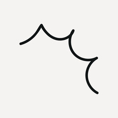 Wall Mural - Minimalist line art of a mountain peak, element vector