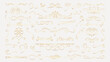 © Rawpixel.com - Vector set. Elegant gold decorative swirls and flourishes. Swirls and flourishes in gold for design. Use these gold flourishes for elegant decoration and style. Hand drawn ornament vector set.