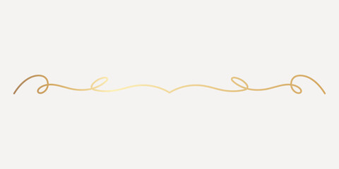 Wall Mural - elegant gold decorative line, hand drawn vector