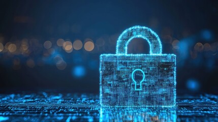high tech background with theme of lock. internet security.