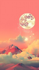 Wall Mural - sunset sky wallpaper astronomy mountain outdoors.