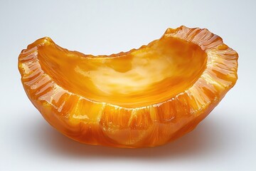 Poster - Abstract amber glass bowl with textured surface a warm glow and artistic design element
