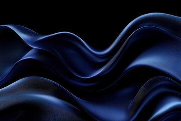 Sticker - Flowing silk waves on dark background for use in design, banners or marketing