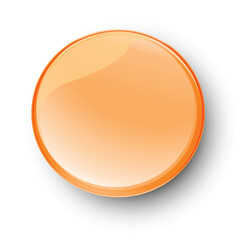 Wall Mural - Glossy Orange Button Vector Illustration