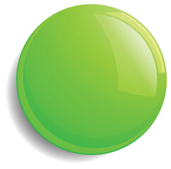 Wall Mural - bright green glossy circle illustration