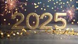 © Spot Decor - Golden Glitter 2025 New Year's Eve Celebration, Fireworks, Festive, sparkle New Year, 2025