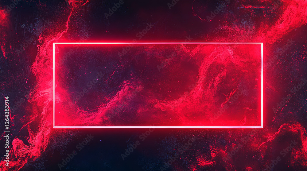 Offline banner red stream template design. Game broadcast media overlay ...