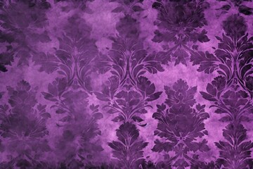 Wall Mural - Purple damask pattern backgrounds textured abstract.