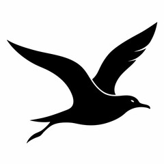  seagull silhouette, black, minimalist, icon