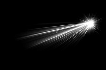 Poster - bright light is shining on a dark background. The light is coming from the right side of the image