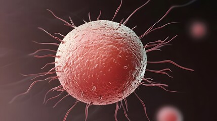 Poster - Highly Magnified Image of a Threatening Microscopic Organism or Pathogen Potentially Causing a Medical or Healthcare Crisis