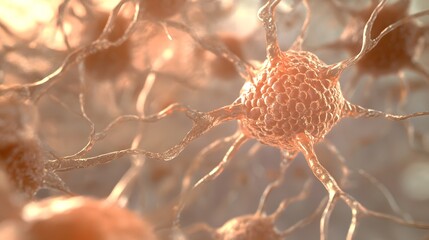 Leinwandbilder - Intricate network of interconnected neurons highlighting the complex biological architecture and communication within the human brain