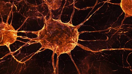 Poster - Intricate Neural Network Connections in the Cerebral Cortex Showcasing the Complex Synaptic Interactions and Electrical Signals within the Human Brain