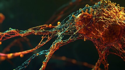 Poster - Intricately detailed microscopic image showcasing the complex structures and patterns found within biological cells and organisms