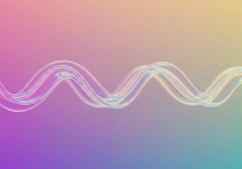 Wall Mural - this abstract image features a 3d spiral with an iridescent sheen, twisting dynamically against a su