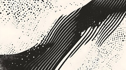 Aufkleber - Mesmerizing abstract monochrome graphic design with dynamic lines shapes and patterns  Futuristic modern and visually striking composition that creates a sense of motion energy and depth
