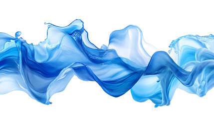 Fototapete - Mesmerizing Blue Waves of Fluid Motion   Abstract Flowing Liquid Art Background with Organic Curvy Patterns and Shapes in Dynamic Energy and Movement