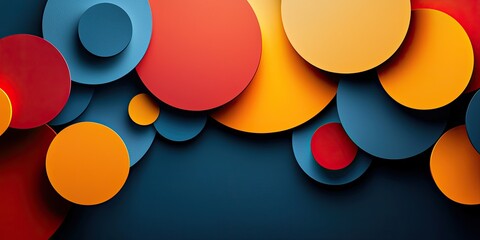 Fototapete - This abstract design utilizes simple geometric shapes, focusing on the uncluttered arrangement of forms to produce a visually striking composition that embodies minimalis