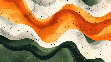 Poster - Mesmerizing Fluid Waves of Vibrant Digital Colors and Patterns   An abstract dynamic and visually striking digital art design with undulating swirling waves of vibrant colors gradients