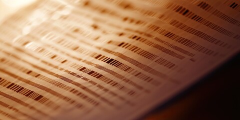 Leinwandbilder - a printed research abstract summarizing key results, with the most important data points emphasized.