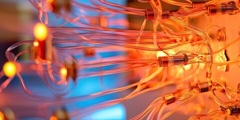 Aufkleber - a heat conduction experiment, with temperature sensors tracking the transfer of thermal energy through various materials.