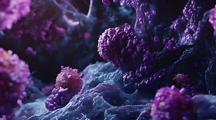 Aufkleber - Mesmerizing Microscopic Patterns   Vibrant colorful organic textures and abstract shapes reveal the hidden beauty and intricate details of the unseen microworld