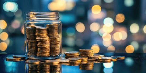 Fototapete - Financial presentation on wealth management with clear performance metrics and graphs, in an informative and engaging layout.