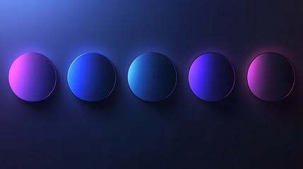 Poster - Mesmerizing Spherical Gradient Patterns in Shades of Blue and Pink Captivating Digital Art Design with Minimalist Geometric Shapes and Fluid Transforming Visuals