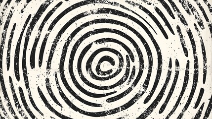 Poster - Mesmerizing spiral abstract pattern with striking monochrome contrast and hypnotic optical illusion