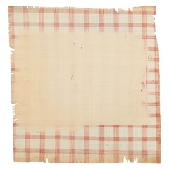 Wall Mural - Plaid ripped paper linen rug white board.