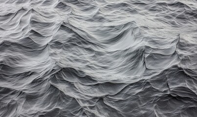 Wall Mural - Ocean waves texture, gray monochrome, coastal background, nature wallpaper