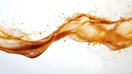 Aufkleber - Vibrant amber liquid motion abstract with elegant swirling dynamics energetic fluid flow and a stunning display of kinetic energy