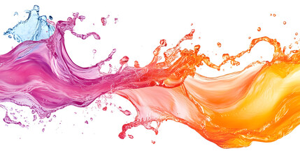Poster - Vibrant Chromatic Explosion of Color and Motion Showcasing Dynamic Digital Art with Fluid Shapes Vivid Textures and Luminescent Glow