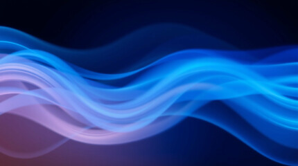 Poster - Abstract ethereal waves of light flowing on dark gradient backdrop
