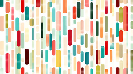 Poster - Abstract Colorful Rectangular Pattern Design with Rounded Corners on White Background Creation