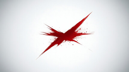 Poster - Abstract Red Splash Design on White Backdrop Modern Artistic Expression Visual Element Dynamic Presentation