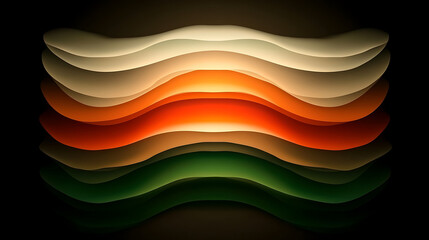 Poster - Abstract Undulating Layers in Warm Tones Creative Design Background Modern Artistic Composition