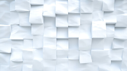 Poster - Abstract White Cubes Pattern Background Texture Design Subtle Geometric Wall Minimalist Modern Art