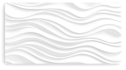 Poster - Abstract White Wavy Panel Wall Background Design With Gentle Shadows and Artistic Renderings