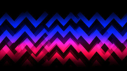 Poster - Abstract Zigzag Pattern with Gradient Color Transitions Creates Striking Visual Composition