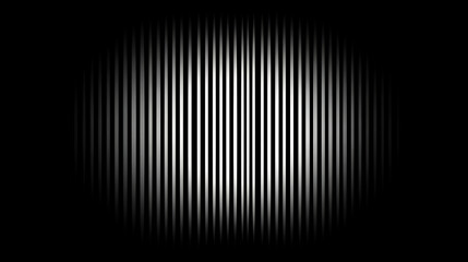 Poster - Black and White Vertical Lines Optical Illusion Geometric Pattern Creating Hypnotic Visual Effect