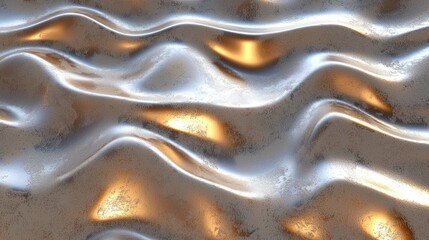 Leinwandbilder - Soft seamless soil waves, glowing sunlight over natural ripple formations.
