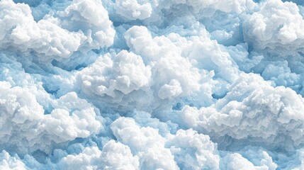 Sticker - Soft seamless rippling cloud texture, realistic fluffy waves glowing in sunlight.