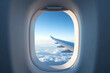 © Nyetock - Airplane window with sky background