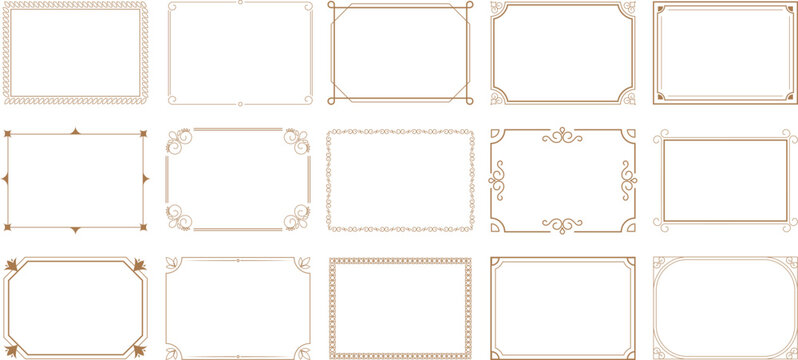 Vintage typographic decorative ornament . Frame ornament. Vintage frame ornament. Ornament set. Vector set border. Set of vintage frames square. Floral ornament. decorative vector frames and borders.