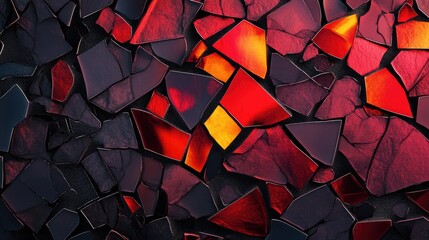 Poster - An abstract background featuring a mosaic of fragmented shapes and shades, giving a modern and artistic touch to any design or presentation.